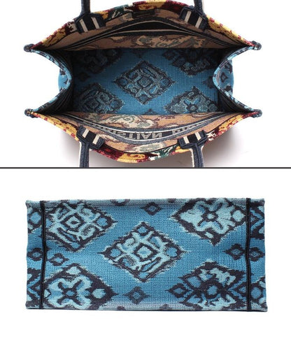 Christian Dior Handbag Tote Bag Embroidery Paisley Medium Book Tote Women