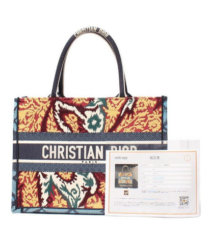 Christian Dior Handbag Tote Bag Embroidery Paisley Medium Book Tote Women