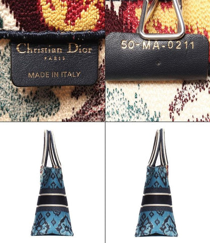Christian Dior Handbag Tote Bag Embroidery Paisley Medium Book Tote Women