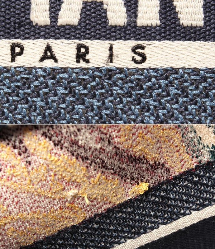 Christian Dior Handbag Tote Bag Embroidery Paisley Medium Book Tote Women