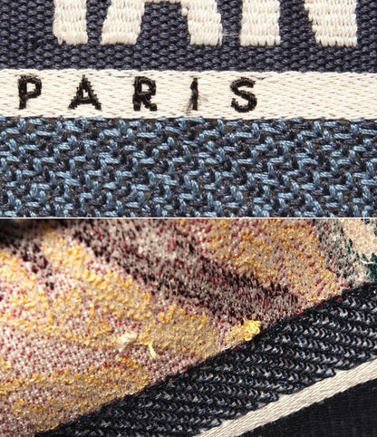 Christian Dior Handbag Tote Bag Embroidery Paisley Medium Book Tote Women