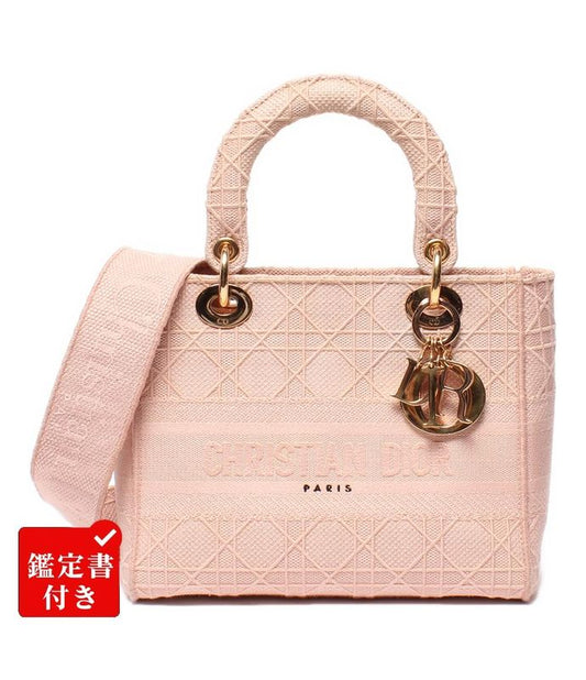 Christian Dior 2-Way Handbag Shoulder Bag Shoulder Crossbody Lady D-Lite Canage