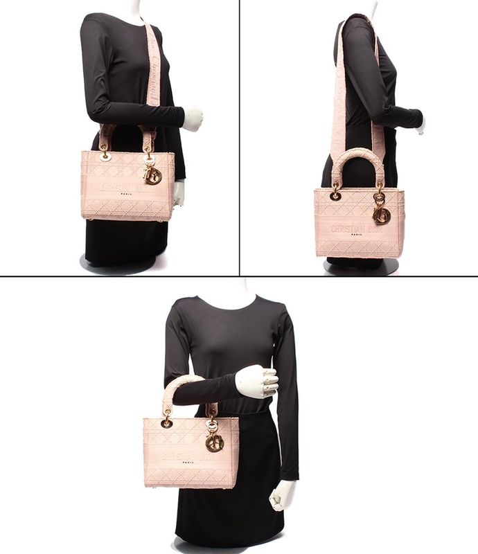 Christian Dior 2-Way Handbag Shoulder Bag Shoulder Crossbody Lady D-Lite Canage