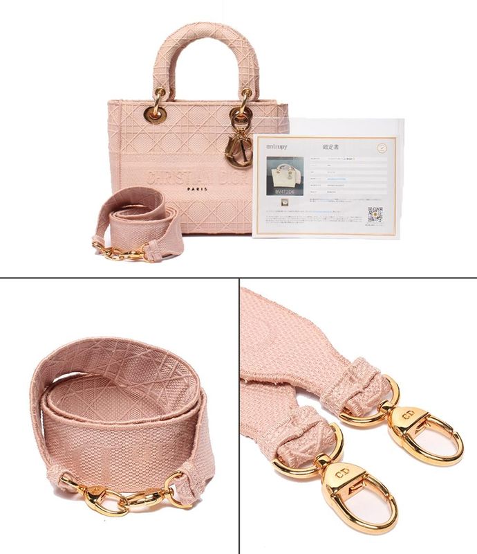 Christian Dior 2-Way Handbag Shoulder Bag Shoulder Crossbody Lady D-Lite Canage