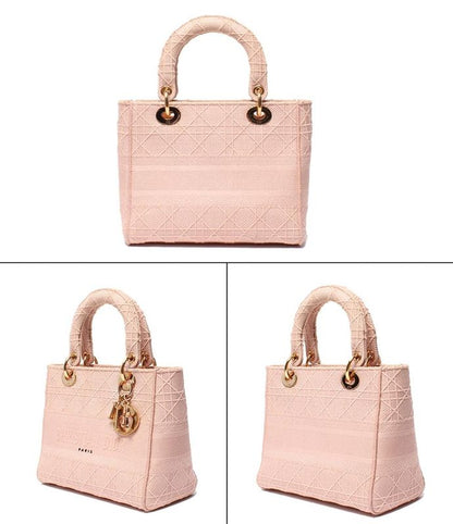 Christian Dior 2-Way Handbag Shoulder Bag Shoulder Crossbody Lady D-Lite Canage