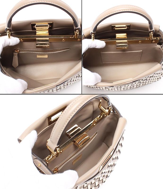 Fendi 2-Way Handbag Shoulder Bag Shoulder Crossbody Peekaboo Mini 8bn244 Ladies