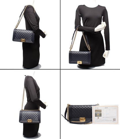 Chanel Chain Shoulder Bag Shoulder Crossbody Gold Hardware Lambskin Coco Mark