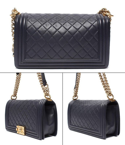 Chanel Chain Shoulder Bag Shoulder Crossbody Gold Hardware Lambskin Coco Mark