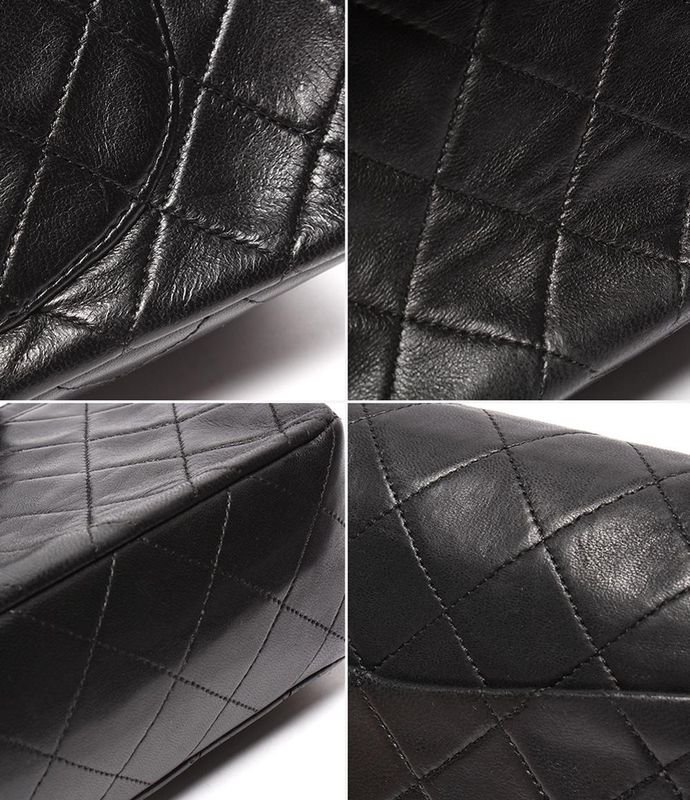 Chanel Chain Shoulder Bag Double Flap W Chain Gold Hardware Lambskin Matelasse