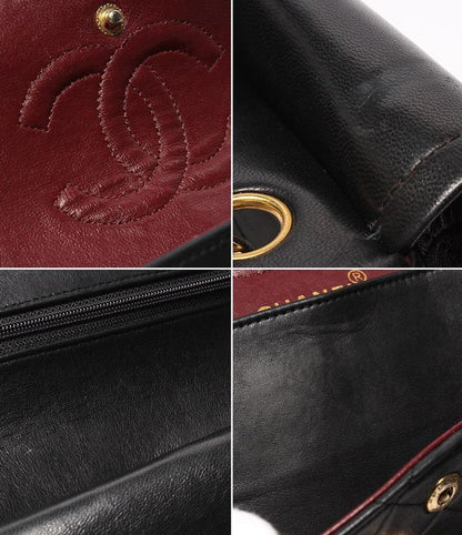 Chanel Chain Shoulder Bag Double Flap W Chain Gold Hardware Lambskin Matelasse