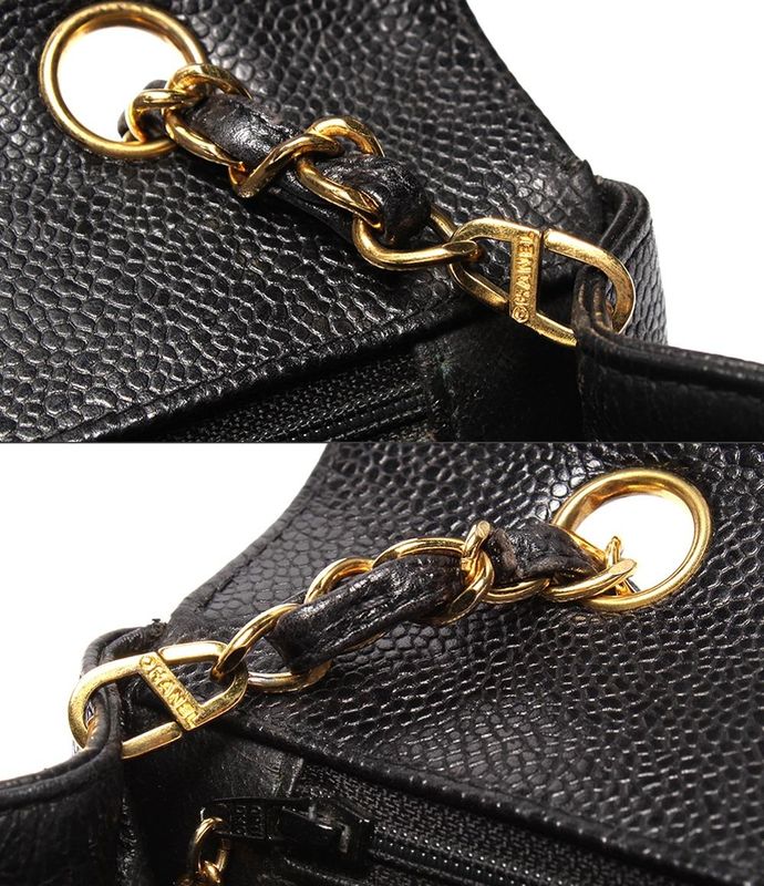 Chanel Chain Shoulder Bag Single Flap Single Chain Gold Hardware Diana Caviar