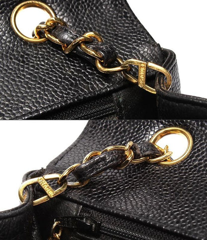 Chanel Chain Shoulder Bag Single Flap Single Chain Gold Hardware Diana Caviar