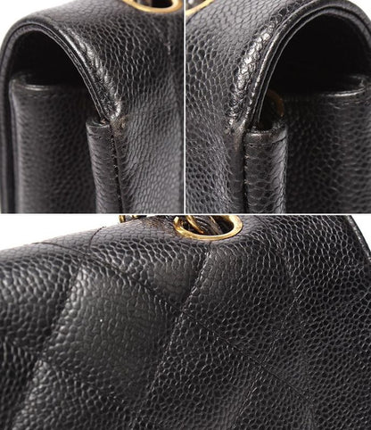 Chanel Chain Shoulder Bag Single Flap Single Chain Gold Hardware Diana Caviar