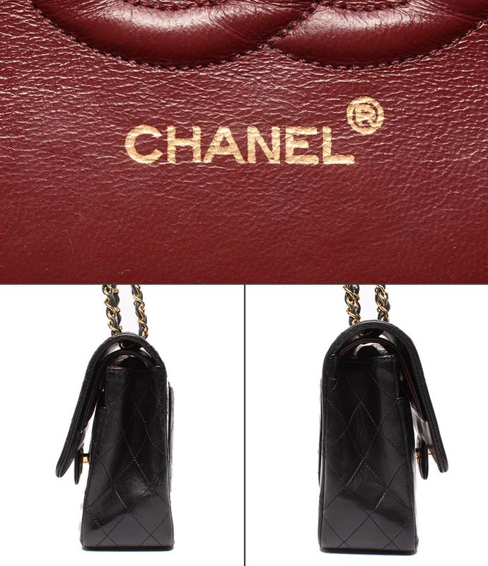 Chanel Handbag Shoulder Bag Shoulder Double Flap Double Chain Gold Hardware