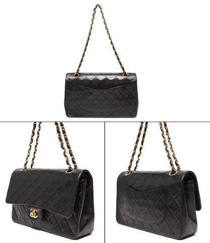 Chanel Handbag Shoulder Bag Shoulder Double Flap Double Chain Gold Hardware