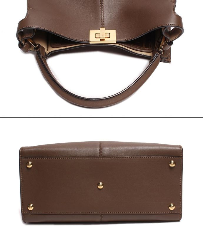 Fendi 2wayleather Handbag Gold Hardware Peekaboo X Light Medium 3bn310 A5e9