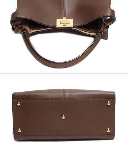 Fendi 2wayleather Handbag Gold Hardware Peekaboo X Light Medium 3bn310 A5e9