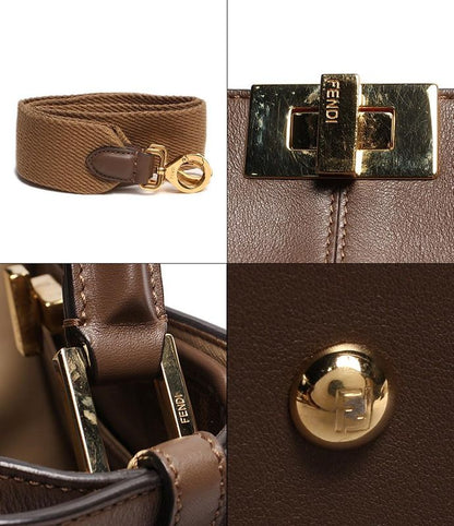 Fendi 2wayleather Handbag Gold Hardware Peekaboo X Light Medium 3bn310 A5e9