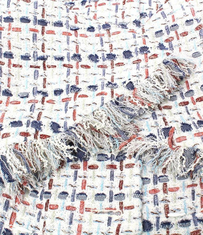 Chanel No Collar Tweed Jacket P58330v44229 Women's Size 36 (S) Chanel