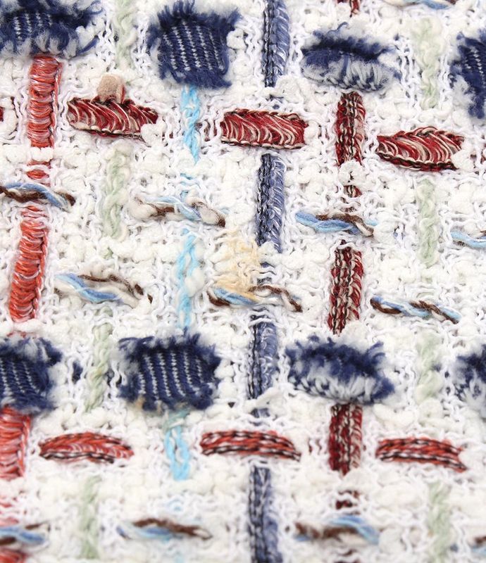 Chanel No Collar Tweed Jacket P58330v44229 Women's Size 36 (S) Chanel