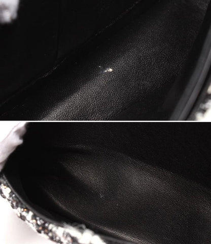 Chanel Shoulder Bag Handbag Shoulder Tweed Double Chain Double Flap Silver