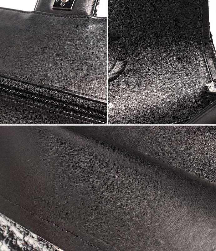 Chanel Shoulder Bag Handbag Shoulder Tweed Double Chain Double Flap Silver