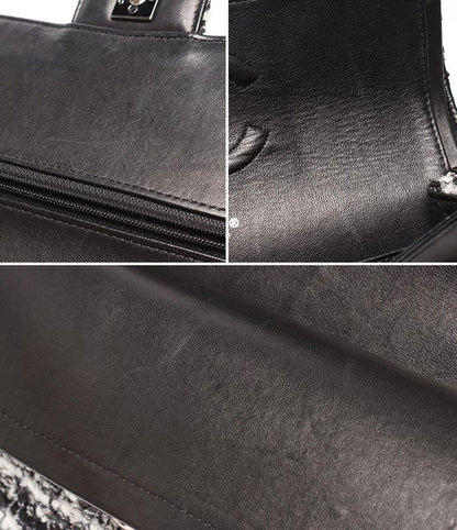 Chanel Shoulder Bag Handbag Shoulder Tweed Double Chain Double Flap Silver