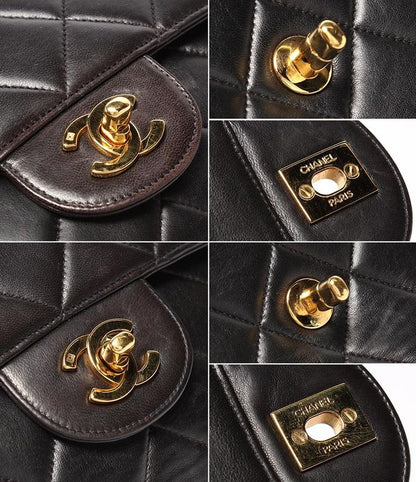 Chanel Shoulder Bag Double Flap W Chain Gold Hardware Shoulder Deca Matelasse