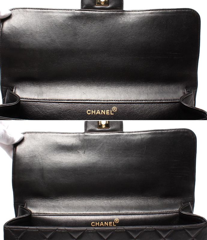 Chanel Shoulder Bag Double Flap W Chain Gold Hardware Shoulder Deca Matelasse
