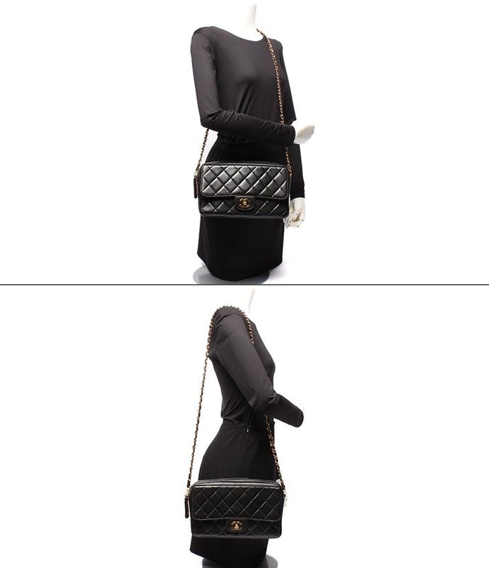 Chanel Chain Shoulder Bag Single Chain Crossbody Shoulder Gold Hardware