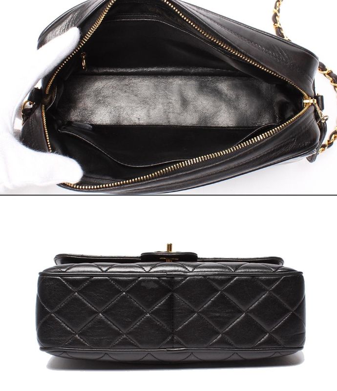 Chanel Chain Shoulder Bag Single Chain Crossbody Shoulder Gold Hardware