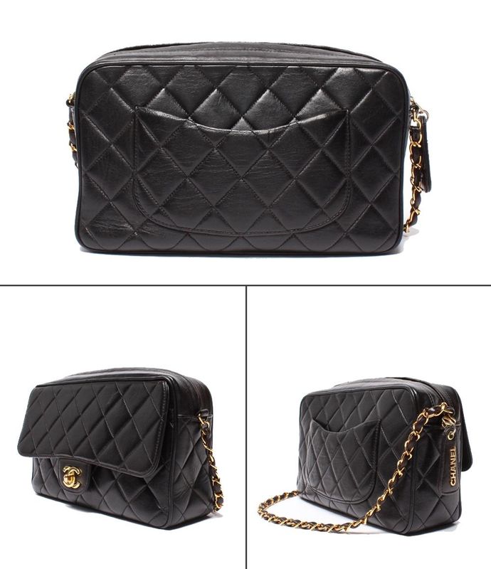 Chanel Chain Shoulder Bag Single Chain Crossbody Shoulder Gold Hardware