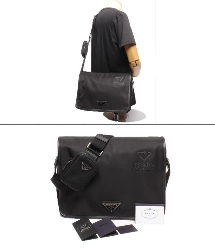 Prada Messenger Bag Shoulder Bag Linylon Crossbody 2vd039 Men's Prada