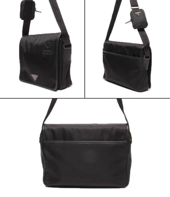 Prada Messenger Bag Shoulder Bag Linylon Crossbody 2vd039 Men's Prada