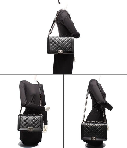 Chanel Chain Shoulder Bag Shoulder Vintage Silver Hardware Lambskin 19th Ladies