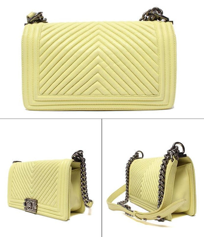 Chanel Chain Shoulder Bag Shoulder Crossbody Vintage Silver Hardware V Stitching