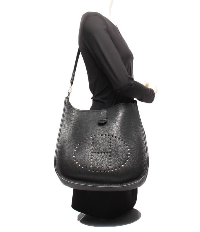 Hermes Shoulder Bag Shoulder Bag Engraved □P Gold Hardware Evelyn 1 GM Women's