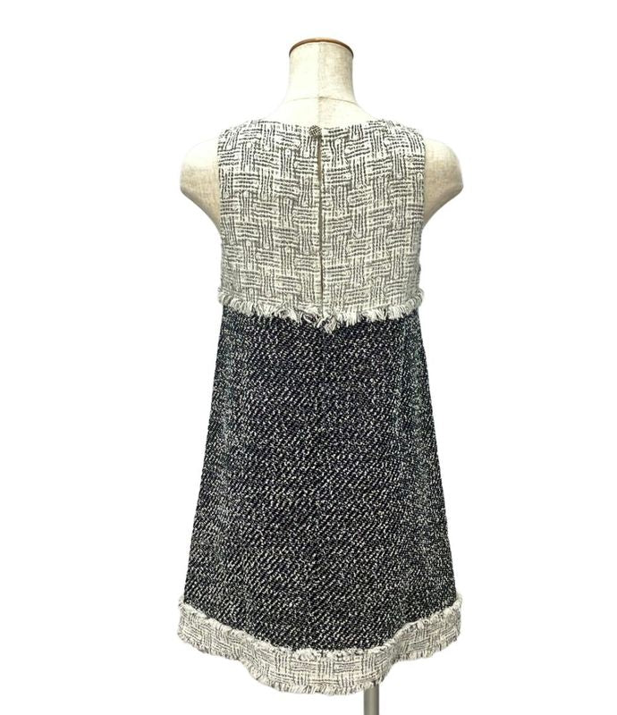 Chanel Sleeveless Tweed Dress Women's Size 38 Chanel