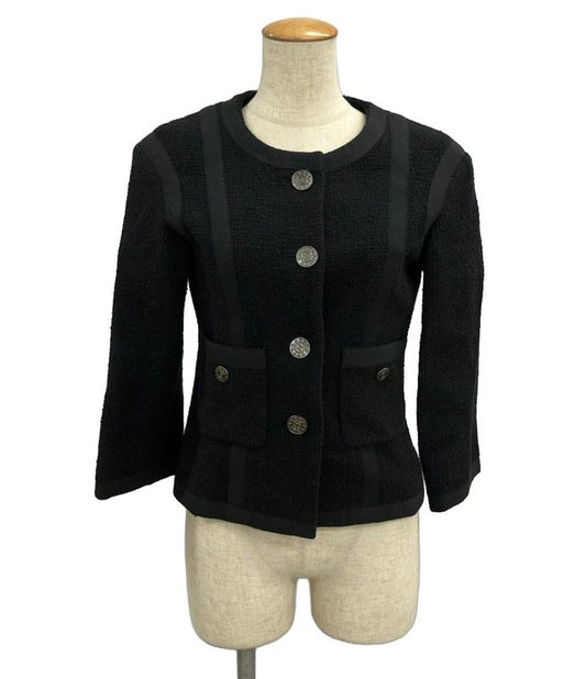 Chanel Collarless Jacket Tweed P45580v31742 Women's Size 36 (S) Chanel