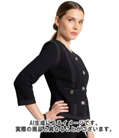 Chanel Collarless Jacket Tweed P45580v31742 Women's Size 36 (S) Chanel