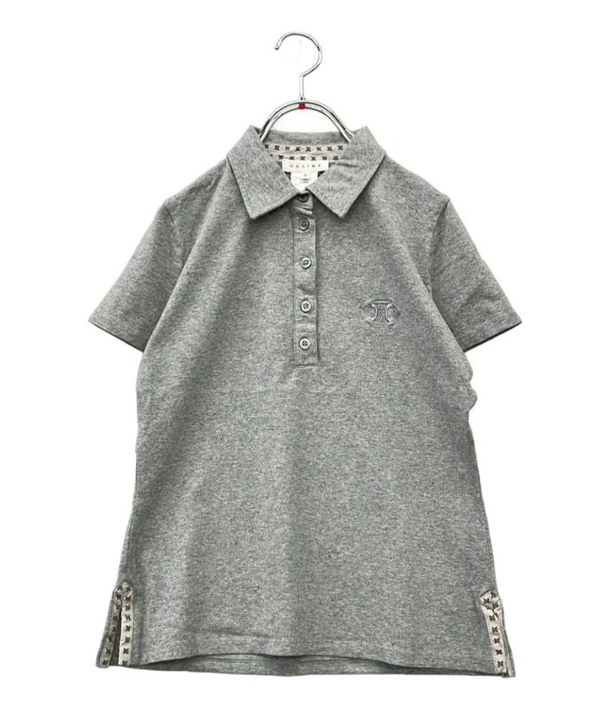 Celine Short Sleeve Polo Shirt Triomphe Embroidery 29365 1237 Womens SIZE M