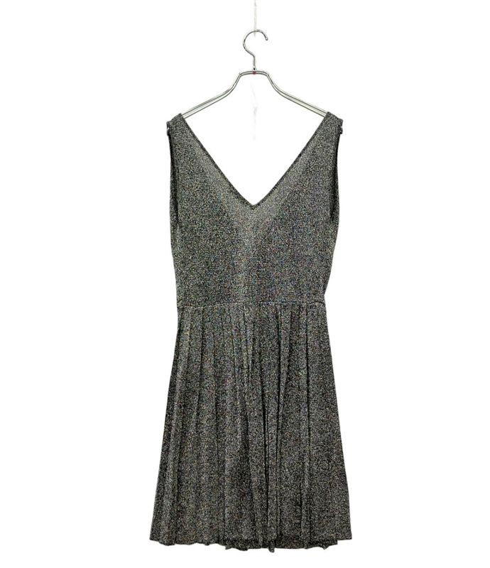 Prada Sleeveless Pleated Dress Lame Women's SIZE 36 (XS) Prada