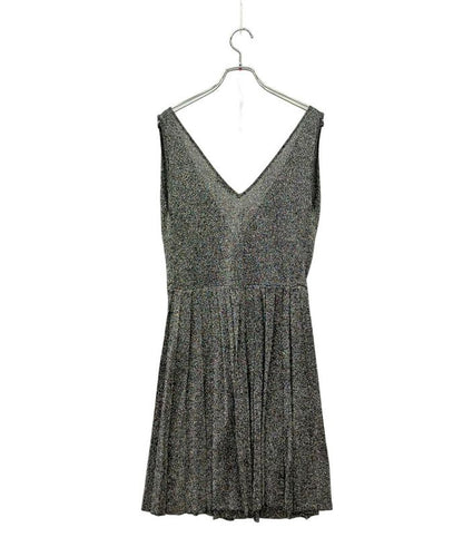 Prada Sleeveless Pleated Dress Lame Women's SIZE 36 (XS) Prada
