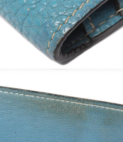 Hermes Long Wallet Engraved F Gold Hardware Dogon GM Unisex Hermes