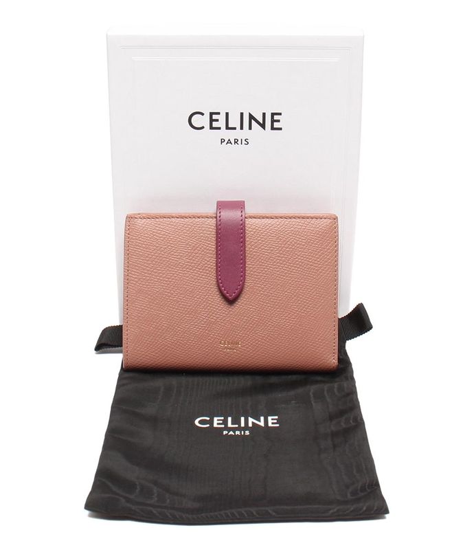 Celine Bifold Wallet Medium Strap Wallet Women's Celine