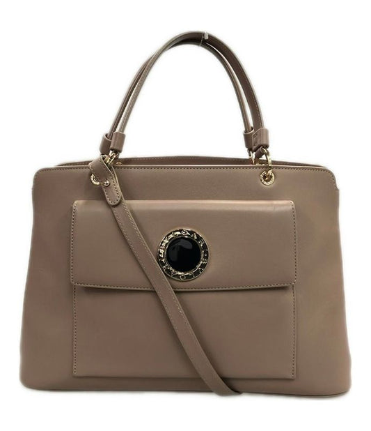 Bvlgari 2wayleather Handbag Shoulder Bag Crossbody Women Bvlgari