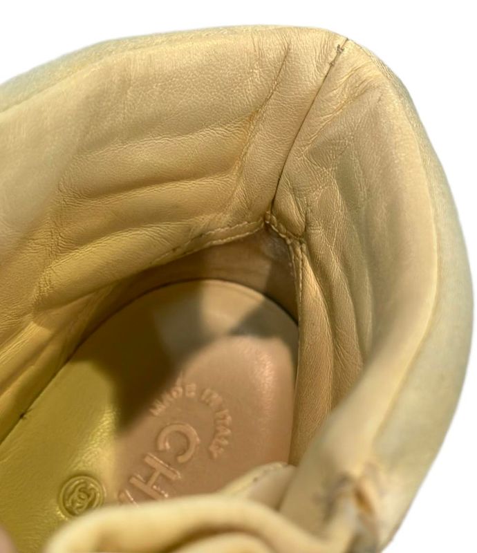 Chanel Mid-Cut Sneakers Ig31316 Women's Size 37 (L) Chanel