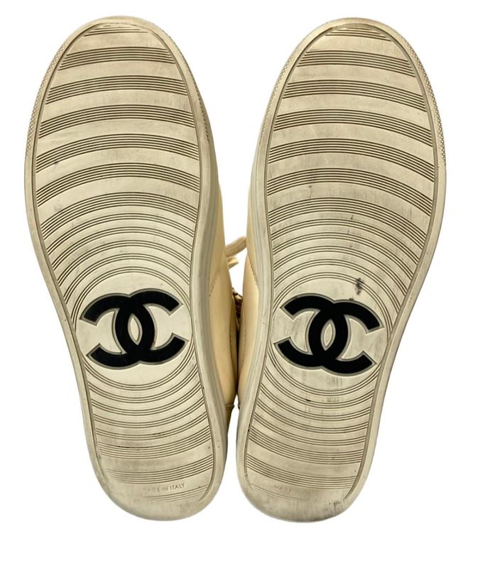 Chanel Mid-Cut Sneakers Ig31316 Women's Size 37 (L) Chanel