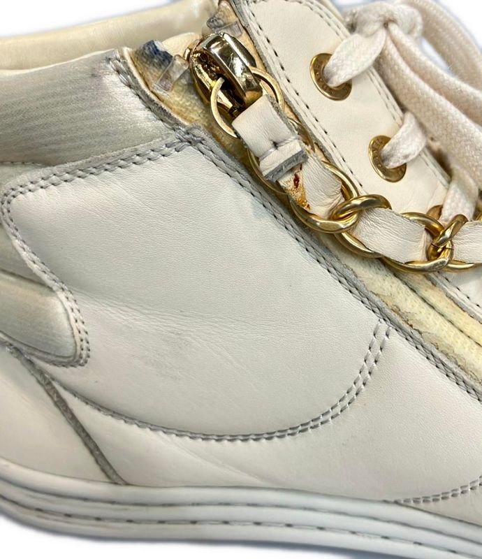 Chanel Mid-Cut Sneakers Ig31316 Women's Size 37 (L) Chanel