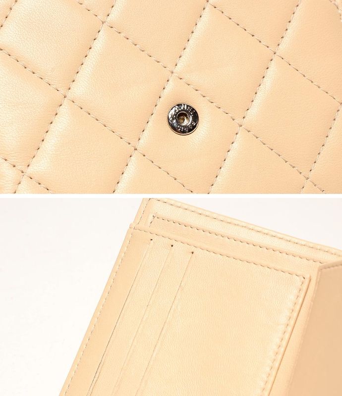 Chanel Trifold Wallet Silver Hardware Classic Small Flap Wallet Women's Chanel